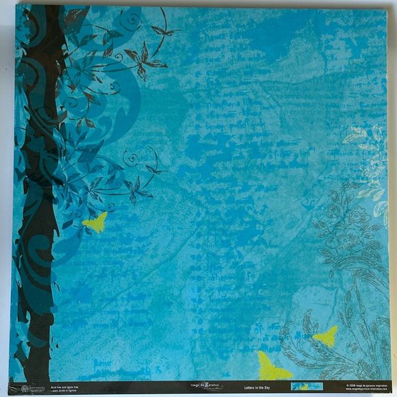 SANDYLION Rouge de Garance "Letters in the Sky" DS 12x12 Scrapbook Paper… - Picture 2 of 9